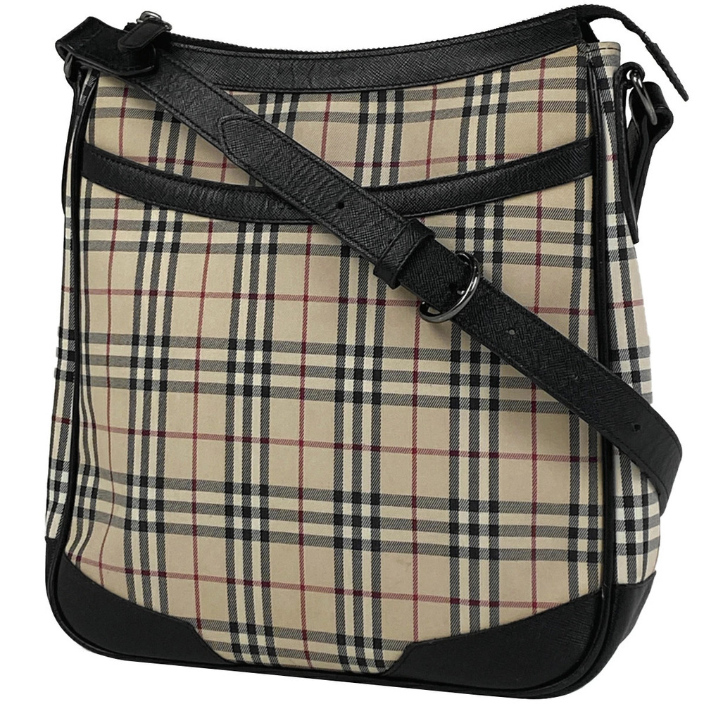 Burberry Nova Check Shoulder Bag Canvas Beige Black - Picture 1 of 6